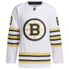 Miesten NHL Boston Bruins Pelipaita 100th Anniversary Brad Marchand Adidas 2023-24 Valkoinen Authentic